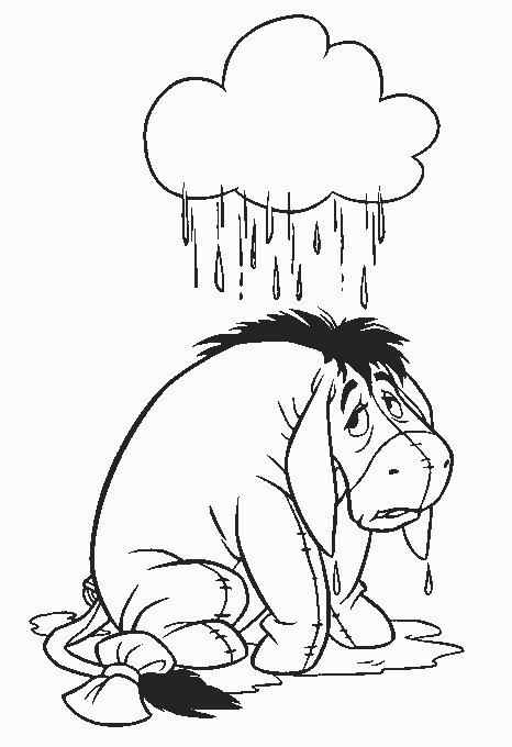 sad eeyore coloring pages - photo #8